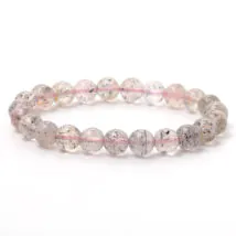 ✨破格✨絶品‼️ローズクオーツ☆噴水☆天然石☆ファウンテン☆秘蔵品☆1253g 8mm ローズクォーツブレスレット(ROSE QUARTZ): 『岩座(いわくら