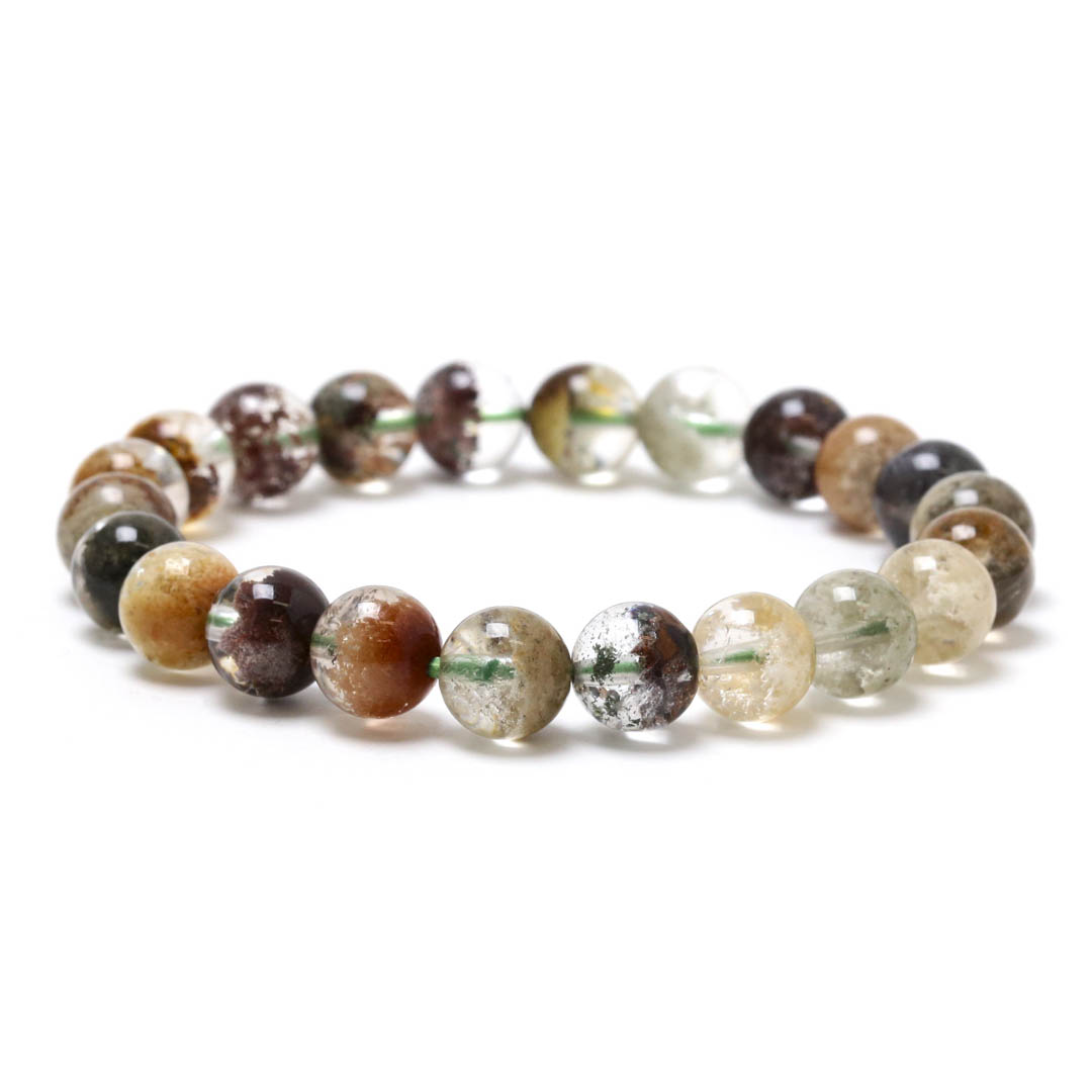 豊かな色彩！ミックスカラーガーデンクォーツのブレスレット - 石の音