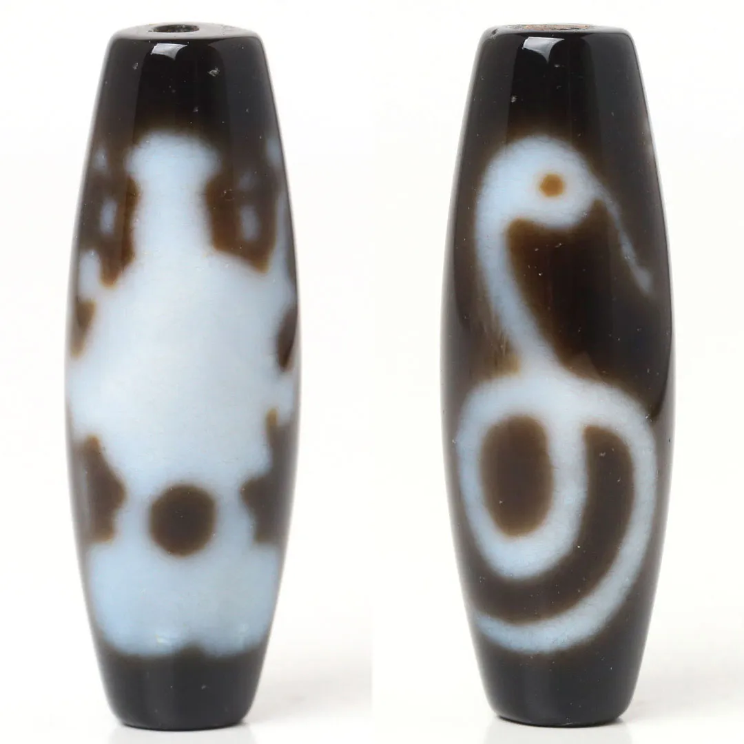 これはすっごい！三面大黒天様と目が綺麗な白蛇天珠様のブレス！天眼石！ これはすっごい！三面大黒天様と目が綺麗な白蛇天珠様の