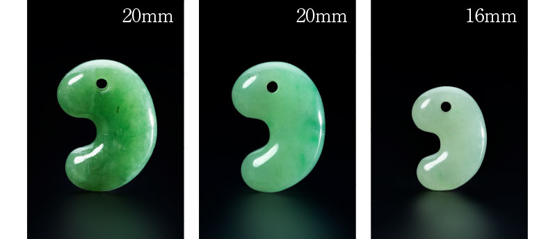 金山谷産糸魚川翡翠 工房製作出雲型勾玉 - 石の音ブログ